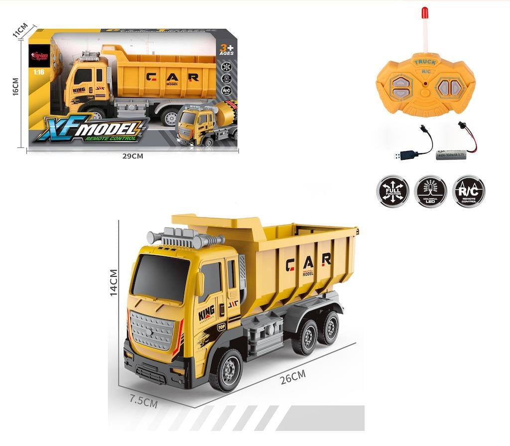 Vardem Kutulu U/K F/F Şarjlı 1:16 XF Model İş Kamyonu Kamyon Vardem XF 789 111A