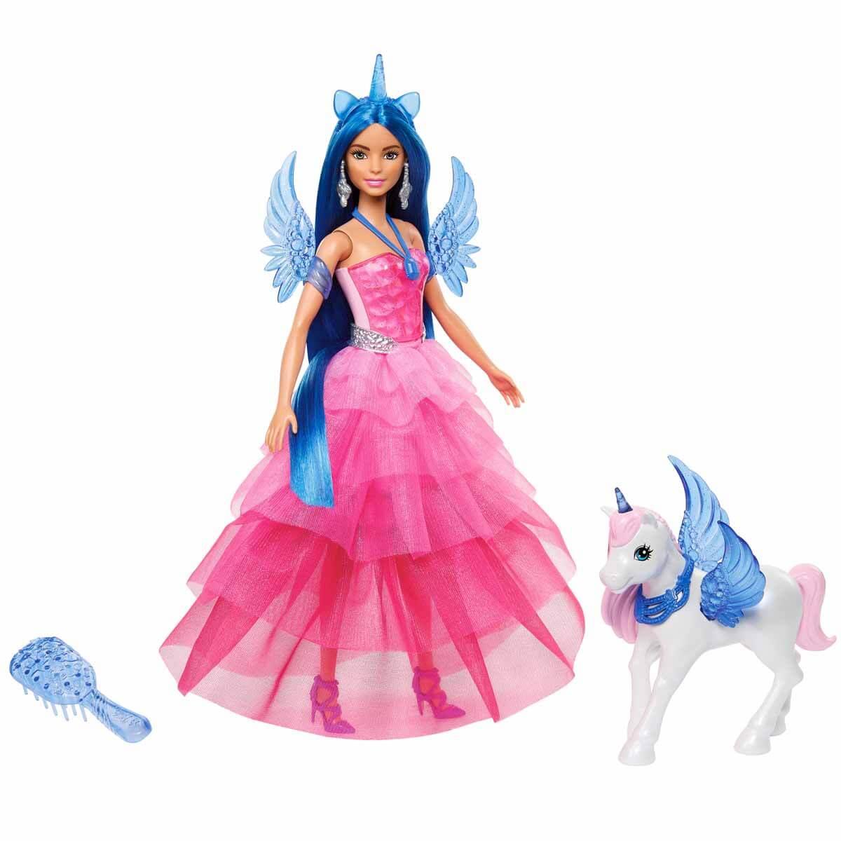 BARBIE MAVI SACLI PRENSES BEBEK HRR16 Diğer HRR16