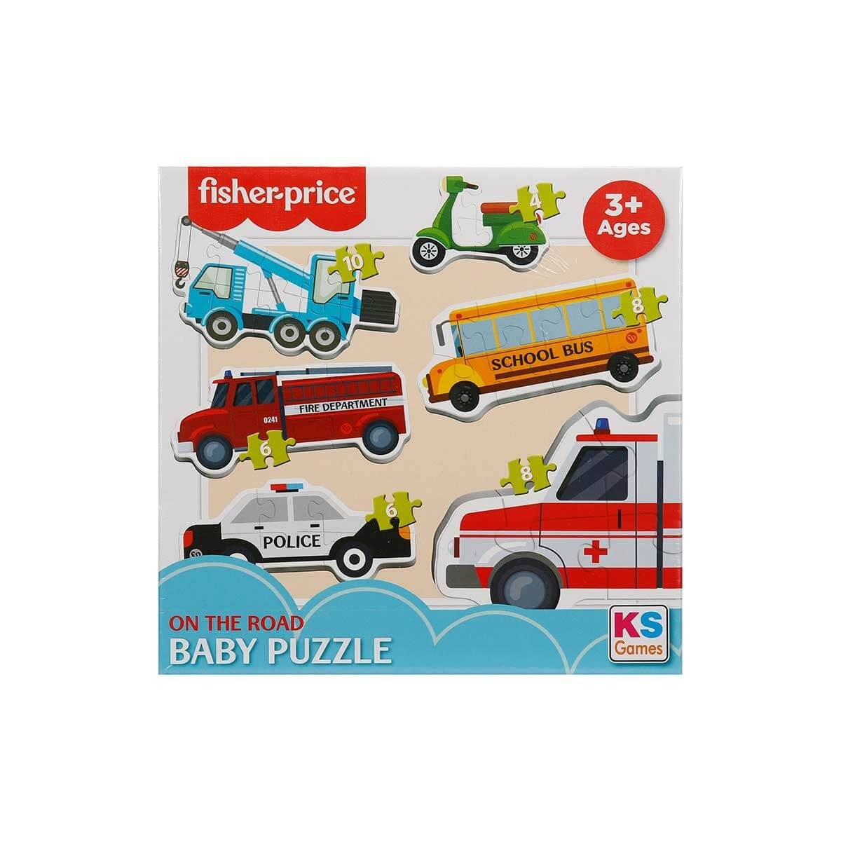 FISHER PRICE BABY ON THE ROAD 6’SI 1 ARADA PUZZLE Diğer FP 13414