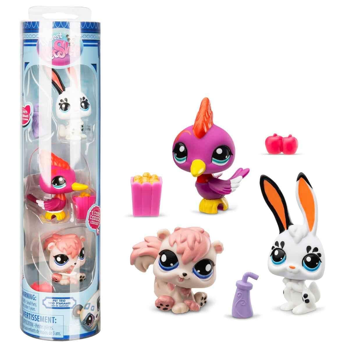 Littlest Pet Shop Minişler 3'lü Figür Seti S2 - Tavsan-Ağaçkakan-Sincap 00598 Littlest Pet Shop S00598