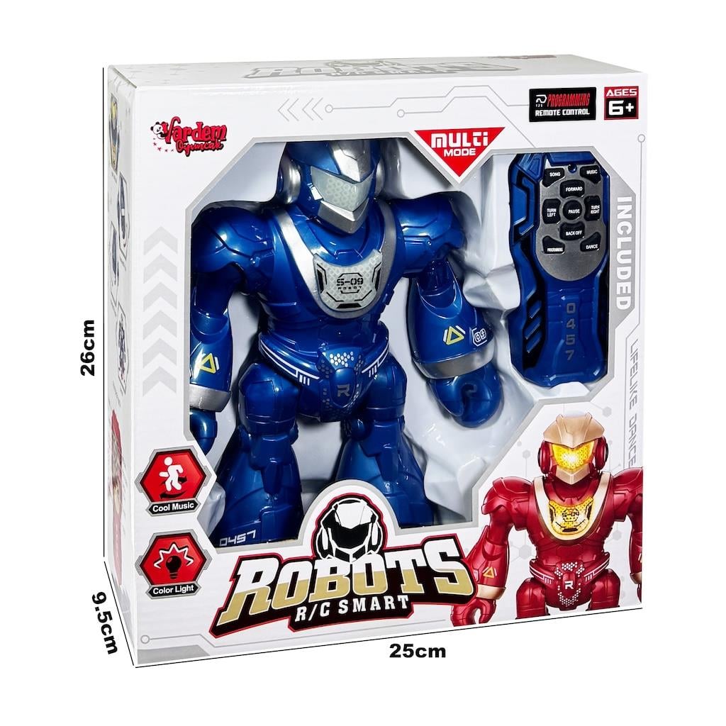 UZAKTAN KUMANDALI F/F ISIKLI VE MUZIKLI DANSCI ROBOT MAVI Diğer GGE 606 13 M