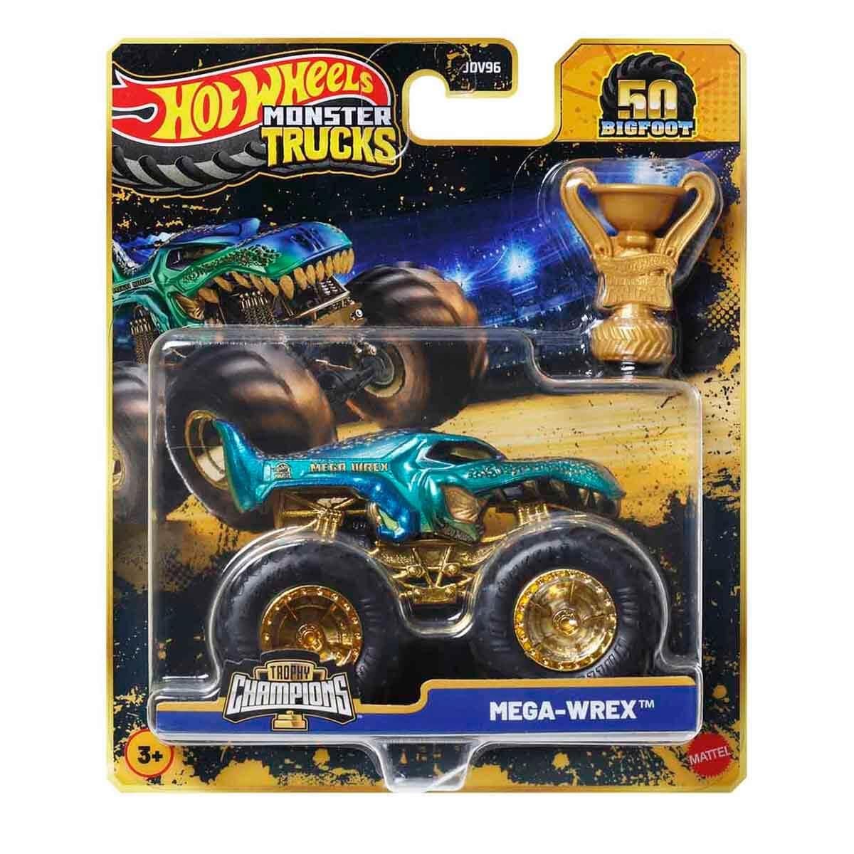 HOT WHEELS MONSTER TRUCKS BIGFOOT TROPHY SAMPIYONLARI MEGA WREX JDV96-JDW01 Diğer JDW01