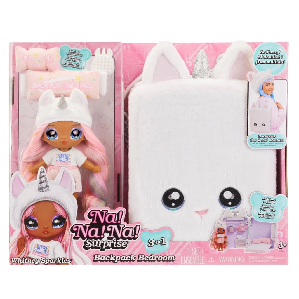 NA! NA! NA! SURPRISE 3 IN 1 BACKPACK BEDROOM UNICORN PLAYSET WHITNEY SPARKLES INA592365 Diğer INA592365