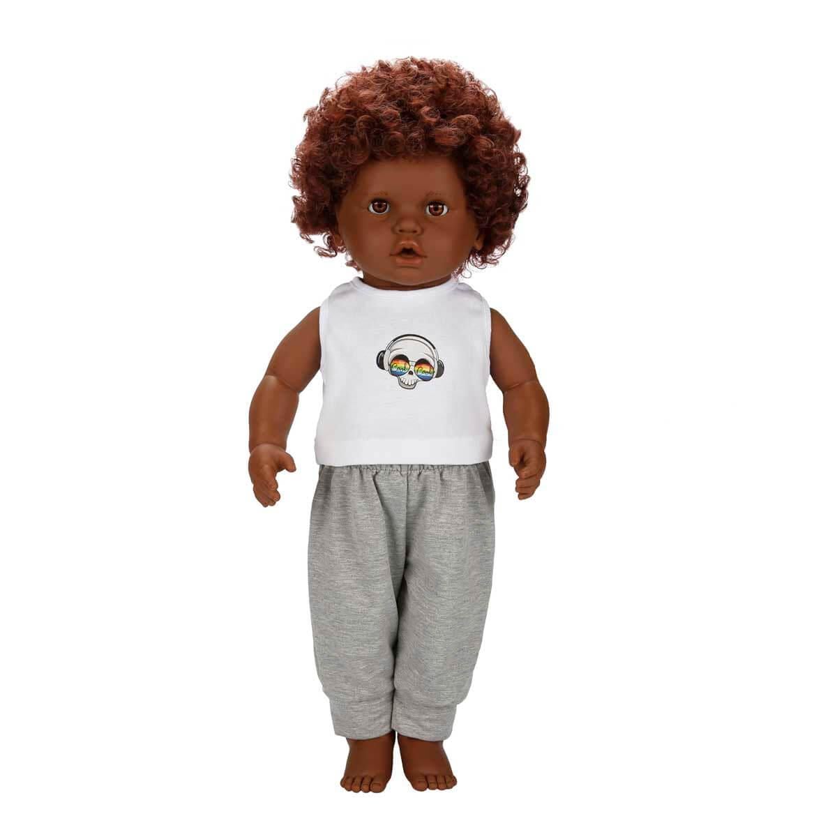 DADA KIVIRCIK SACLI BEBEK 60 CM GRI ESOFMANLI Diğer S01060091 G