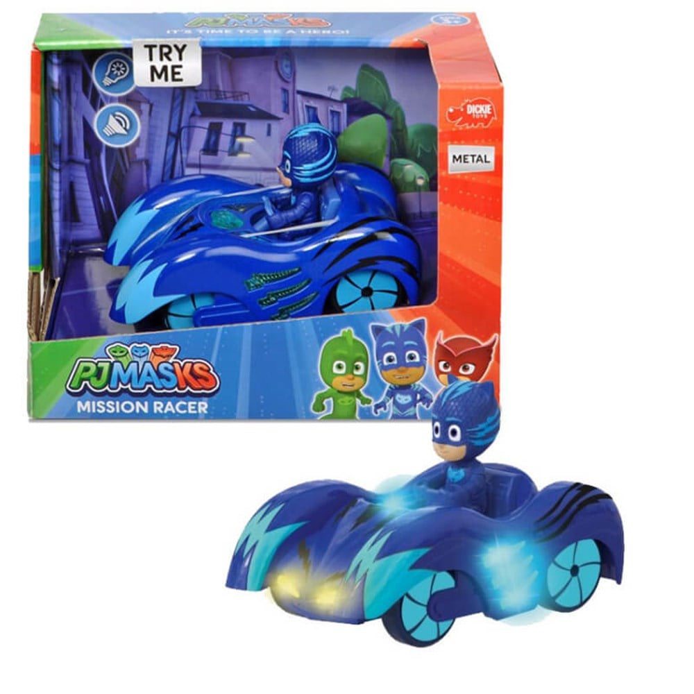 1:43 PIJAMASKELILER SESLI VE ISIKLI RACER CAT VE ARACI 12 CM Dickie SMB 203142000