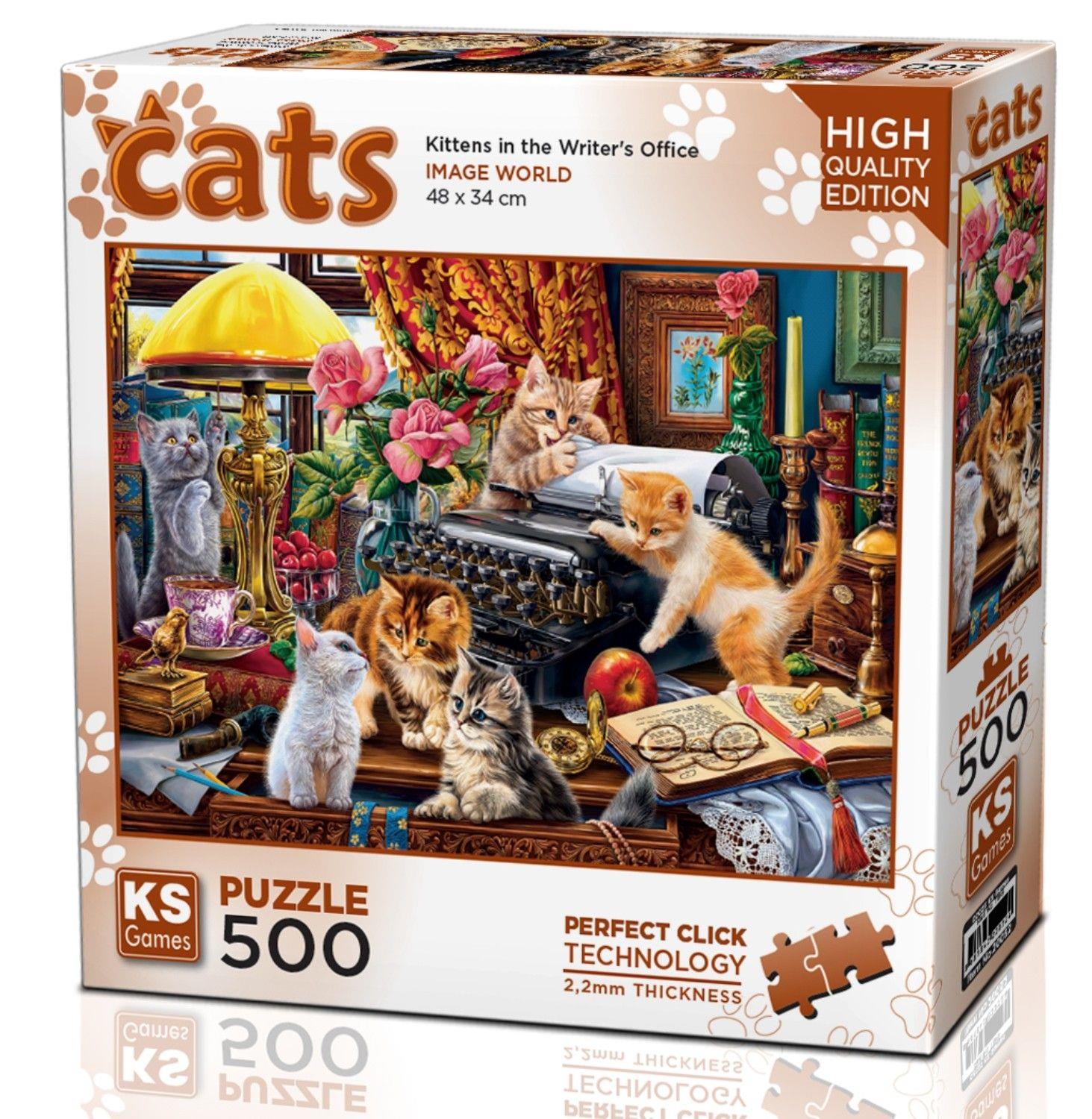 PUZZLE 500 KITTENS IN THE WRITER’S OFFICE Diğer 20052