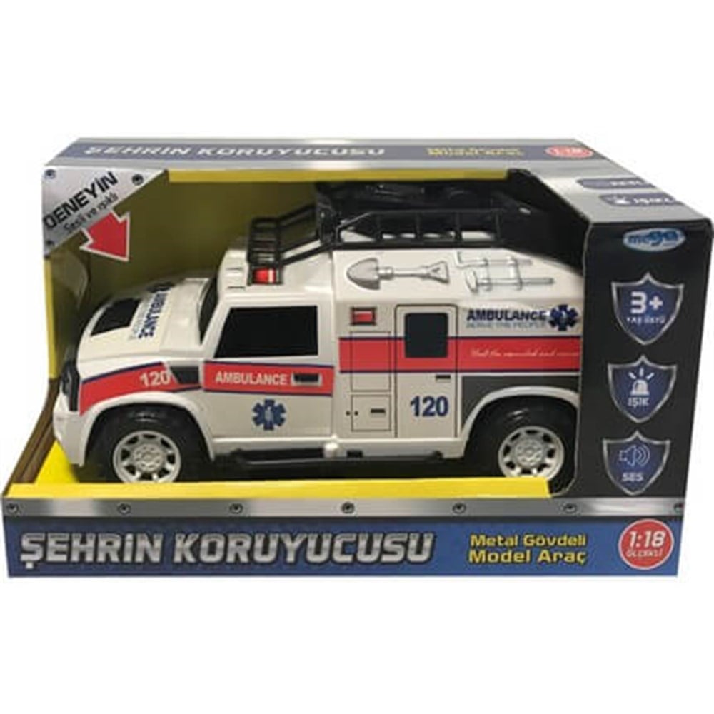 Mega Sürtmeli Işıklı Sesli Ambülans Arabası Diğer 25J61