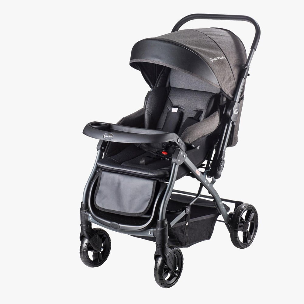 GOLD BABY CAPRON CIFT YONLU BEBEK ARABASI SIYAH Diğer BYB CP 003 S