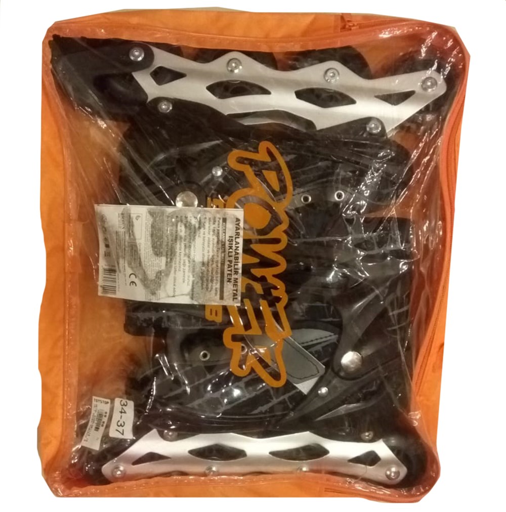 Metal Ayarlanabilir Işıklı Paten Turuncu 3 Diğer FR39092 T