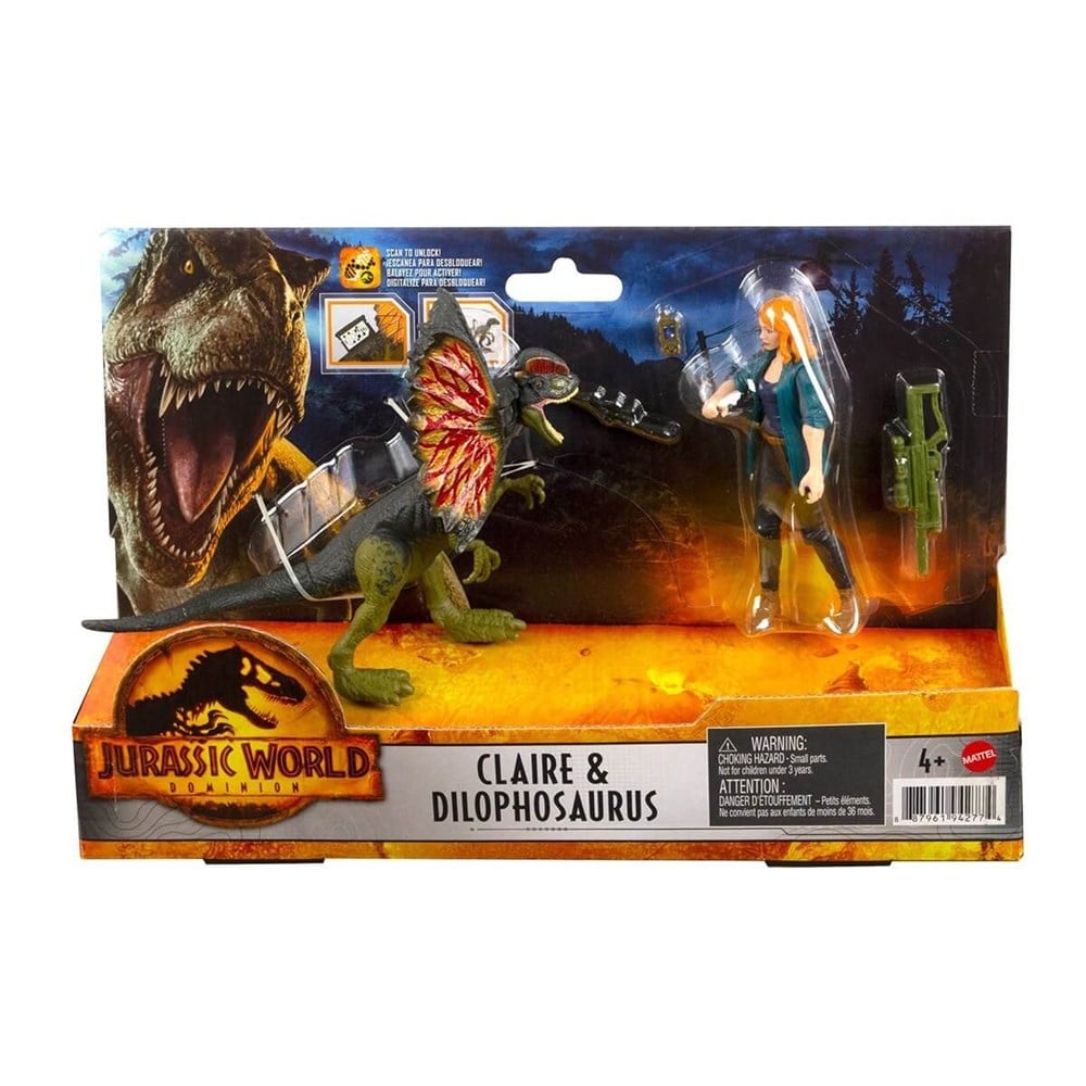 JURASSIC WORLD CLAIRE VE DILOPHOSAURUS DINOZOR FIGUR PAKETI HDX46-GWM28 Diğer GWM28