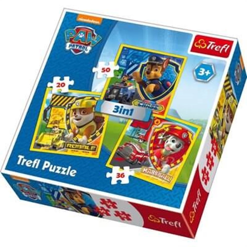 Trefl 3 In 1 Paw Patrol Marshall Puzzle Diğer HD34839