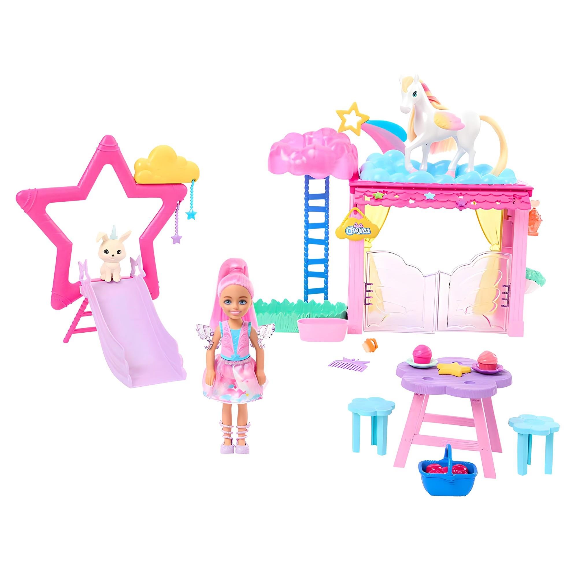 BARBIE A TOUCH OF MAGIC CHELSEA VE PEGASUS OYUN SETI HNT67 Diğer HNT67