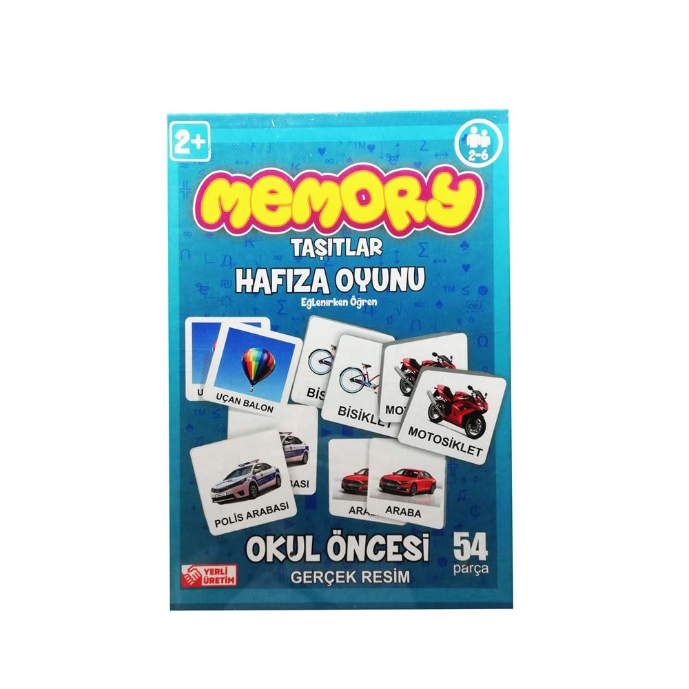 Memory Hafıza Oyunu Taşıtlar 54 Parça KZL 142 Diğer KZL 142