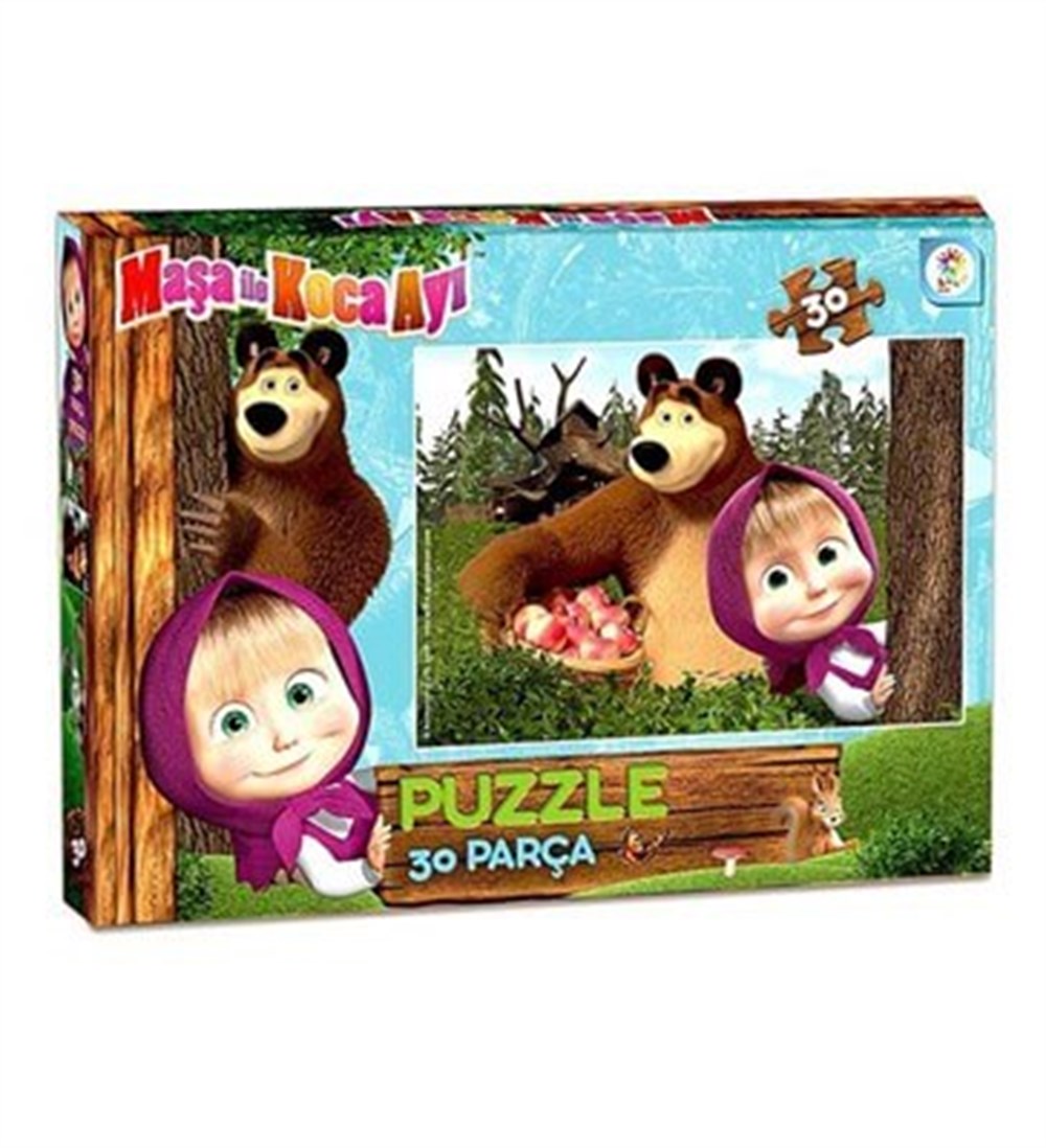 Masha ile Koca Ayı 30 Parça Çocuk Puzzle Diğer M57574