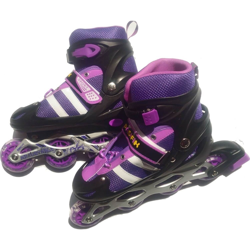 Ayarlanabilir Işıklı Silikon Tekerlekli Paten 39-43 Mor Diğer PSF H8136 6 L M