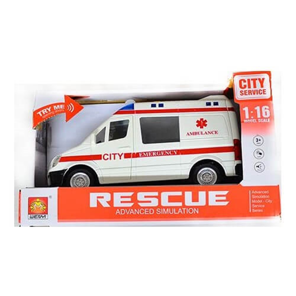 Sesli Işıklı Büyük Boy Ambulans Diğer WY590A