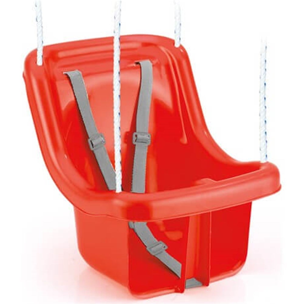 Dolu Büyük Salıncak Emniyet Kemerli Kırmızı Dolu DL 7056 K