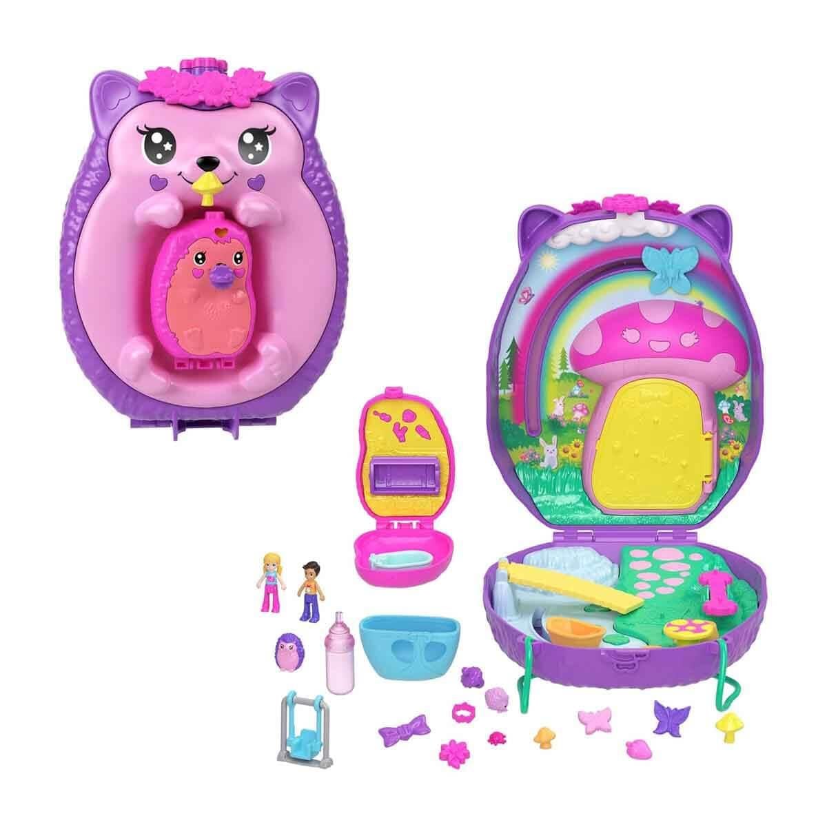 POLLY POCKET CANTA OLABILEN MICRO OYUN SETLERI HEDGEHOG MOM & BABY GKJ63-JBJ91 Diğer JBJ91