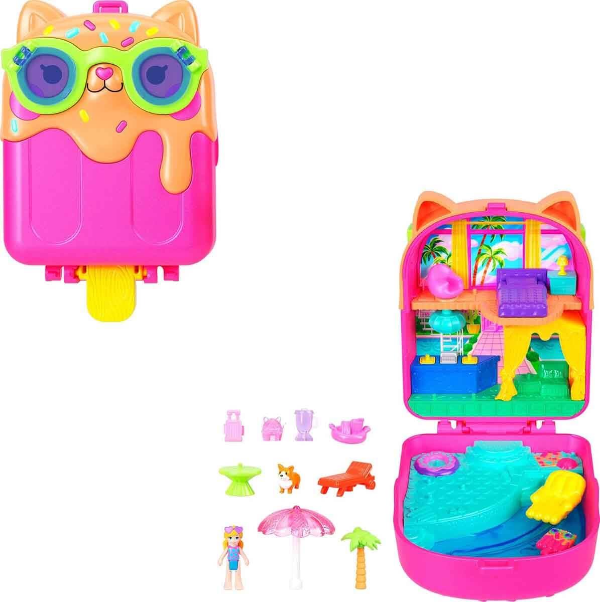 POLLY POCKET VE MACERALARI KOMPAKT OYUN SETI KITTY POPSICLE RESORT JFG56-JCB17 Diğer JCB17