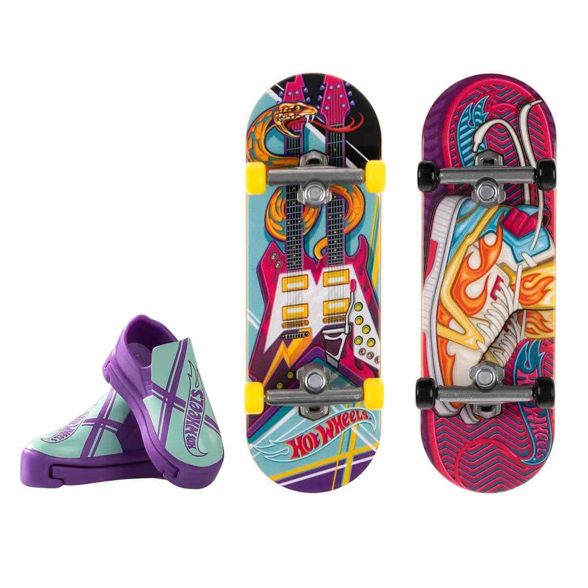 Hot Wheels Skate Retro Temalı Ikili Parmak Kaykay ve Ayakkabı HXL17-HXL19 Hot Wheels HXL19