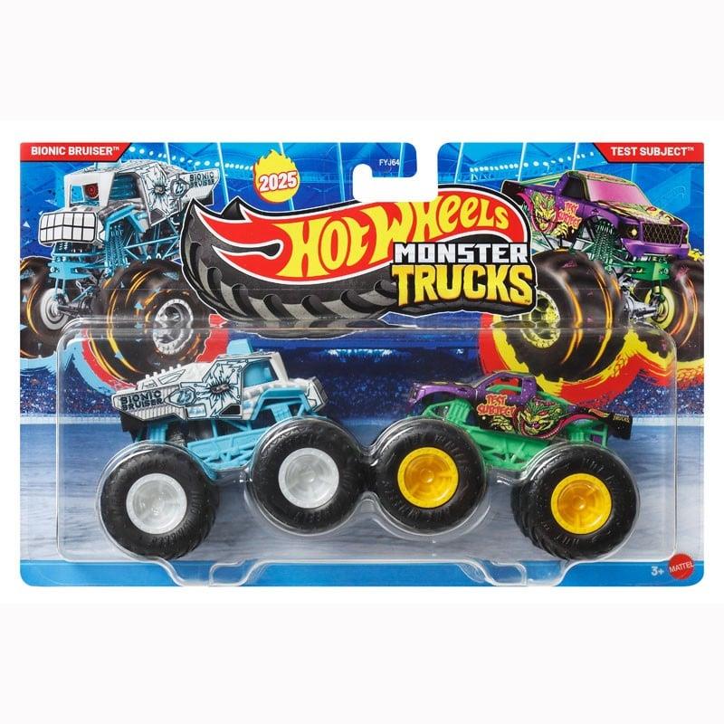 HOT WHEELS MONSTER TRUCKS 1:64 BIONIC BRUISER VS TEST SUBJECT FYJ64-JCC68 Diğer JCC68