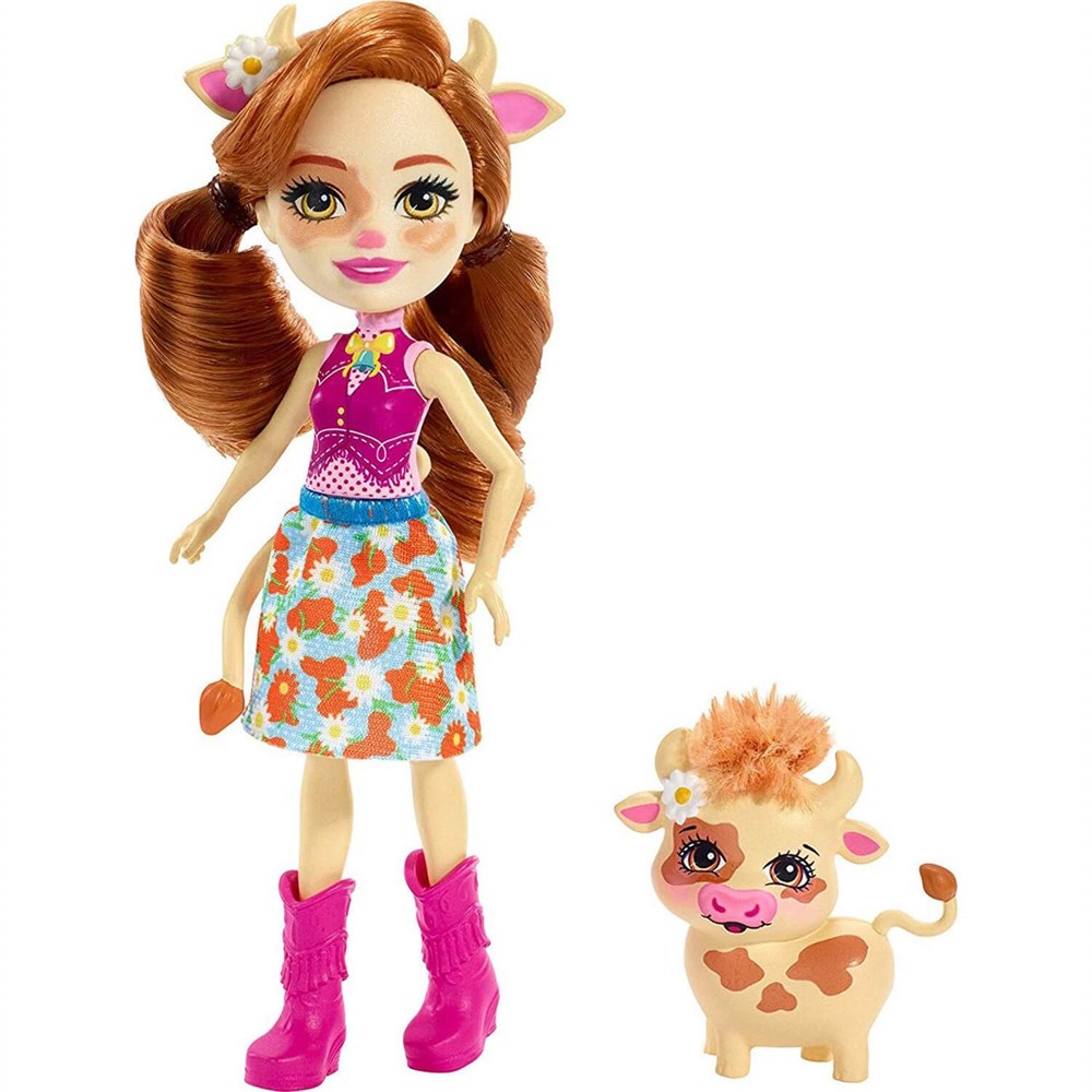 Enchantimals Ana Karakter Bebekler Cailey Cow Ve Curdlee Dvh87-Fxm77 Enchantimals FXM77