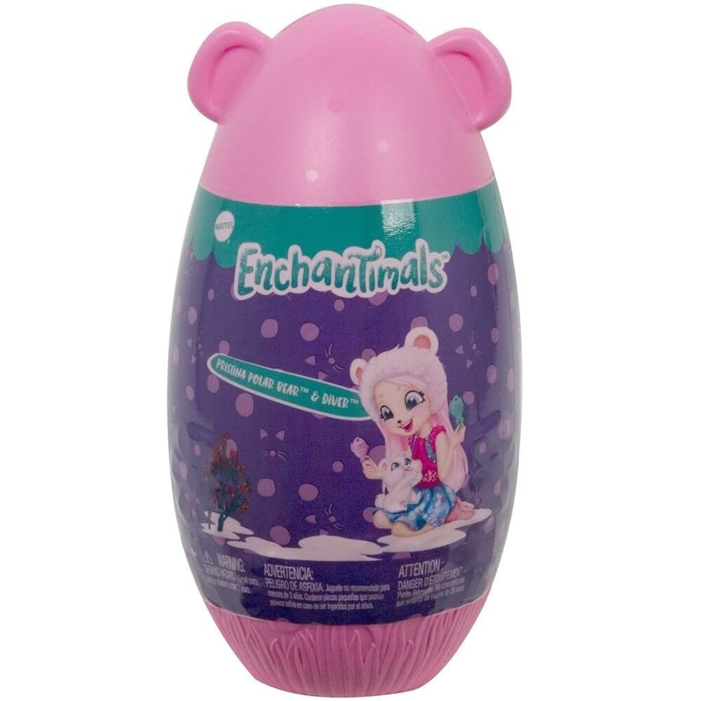 Enchantimals Yumurtadan Çıkan Bebekler Serisi GPL94-GTM38 Pristina Polar Bear & Diver Enchantimals GTM38