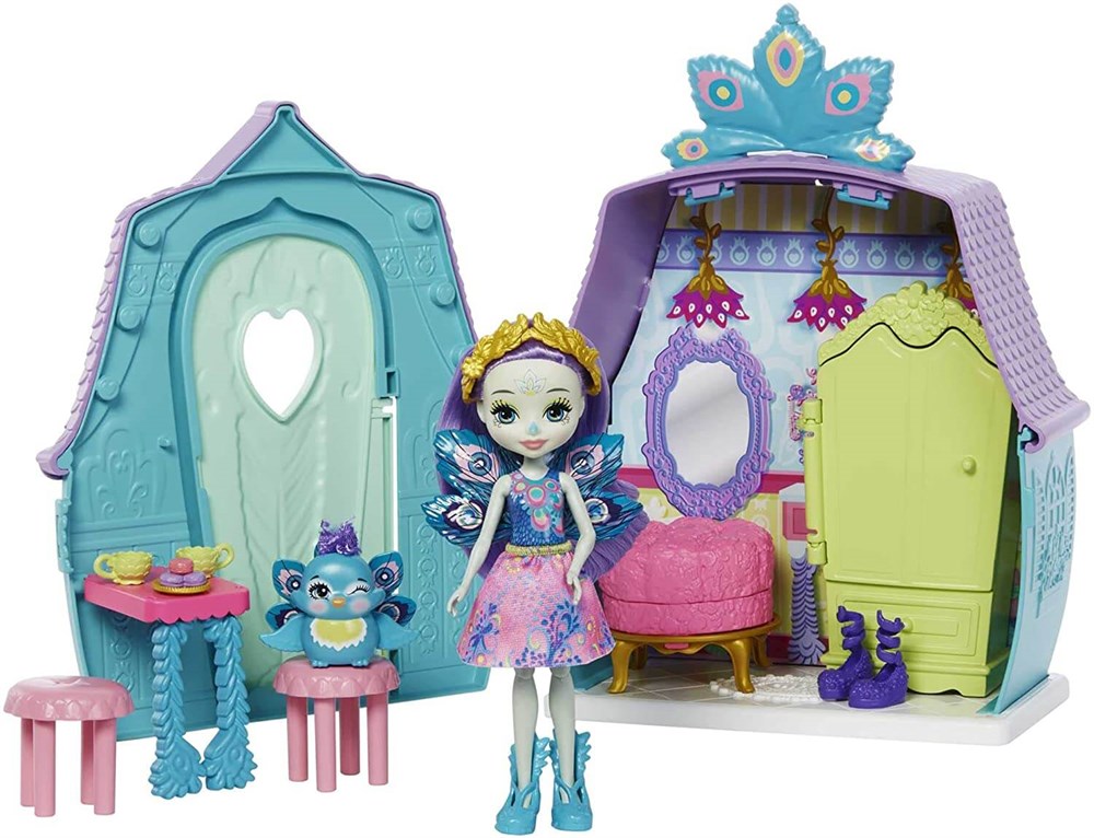 Enchantimals Kulübe Oyun Setleri Patter Peacock GYN59-GYN61 Enchantimals GYN61