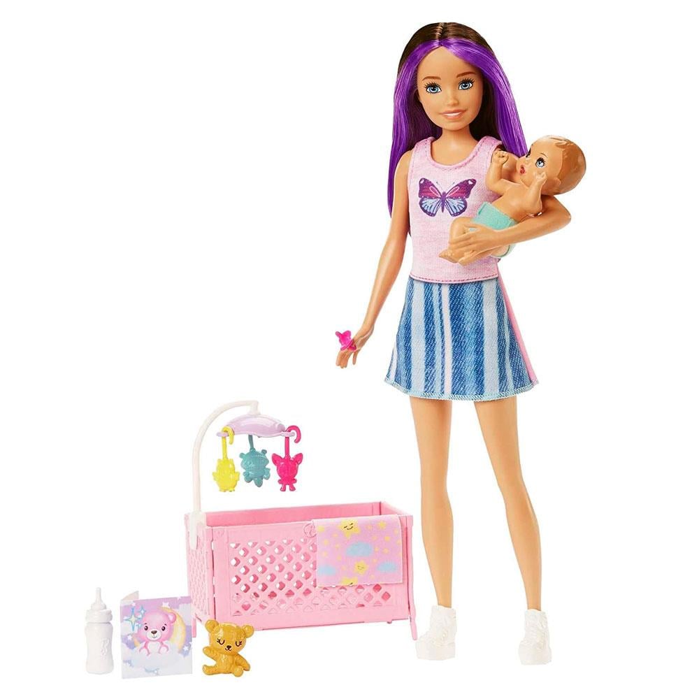 Barbie Bebek Bakıcısı Bebeği ve Aksesuarları Oyun Seti FHY97-HJY33 Barbie HJY33