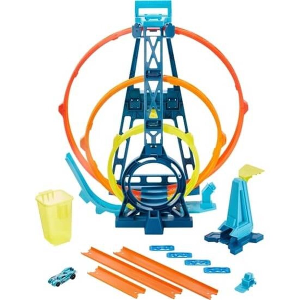 Hot Wheels Track Builder Üçlü Çember Aksiyonu Seti GLC96 Hot Wheels GLC96