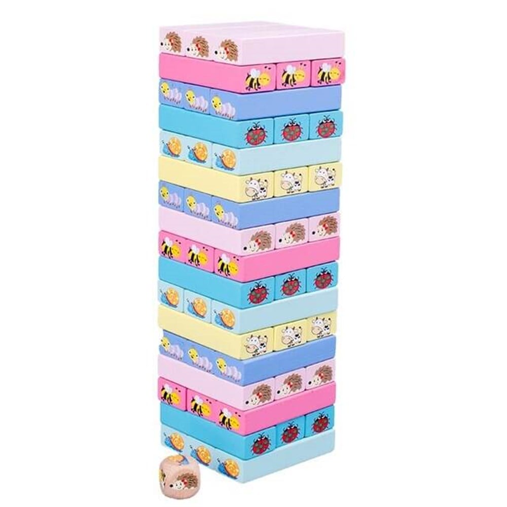 Ahşap Renkli 51 Parça Jenga Kızılkaya KZL 2102100