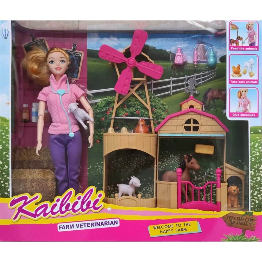 Kaibibi Çiftlik Veterineri Oyun Seti BLD284 Kızılkaya KZL BLD284