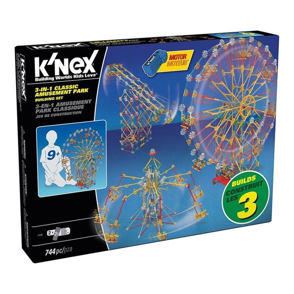 K’Nex 3-in-1 Klasik Lunapark Seti (Motorlu) Thrill Rides Knex 17035