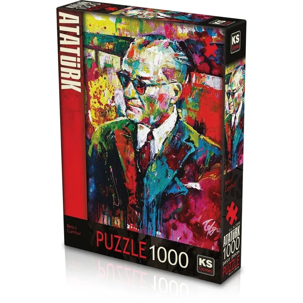 Ks Puzzle Atatürk Reis-i Cumhur 1000 Parça 20598 KS Games KS 20598