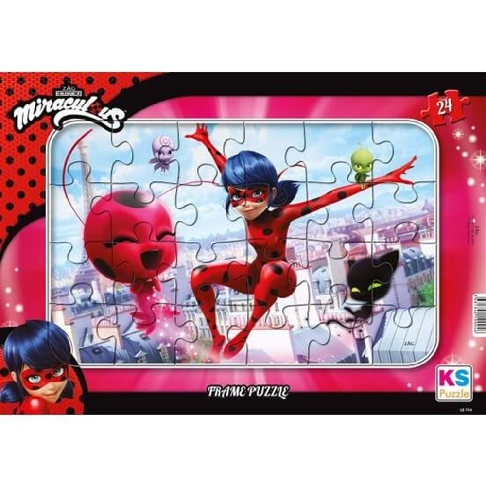Frame Puzzle 24 Parça Miraculous KS Puzzle KS MIRACULOUS
