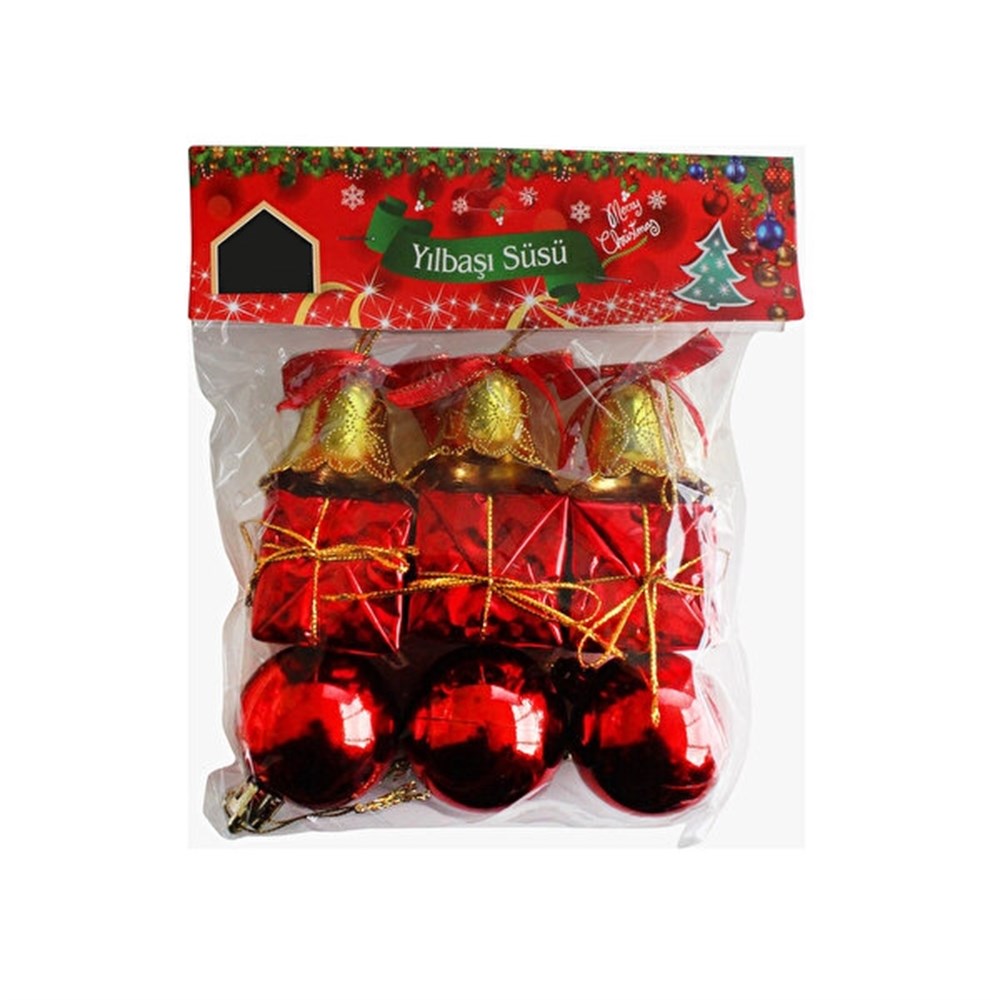 Leva Yılbaşı Ağaç Süsü 9'lu Karışık Leva LV502504