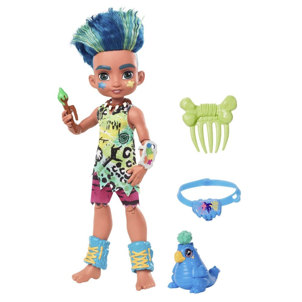 Cave Club Bebekleri Mavi Saçlı Slate Gnl82-Gnl87 Mattel GNL87