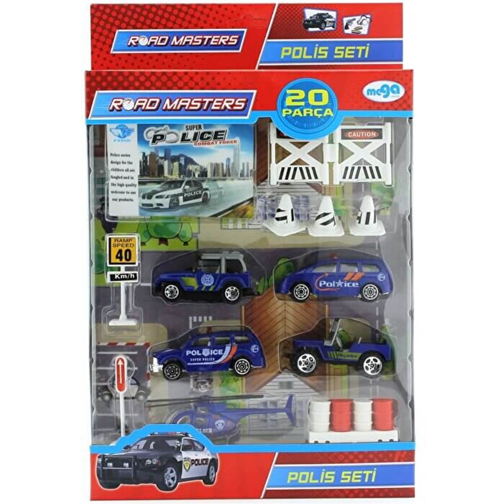 Mega Die Cast Polis Seti 20 Parça Mega CXYP6105