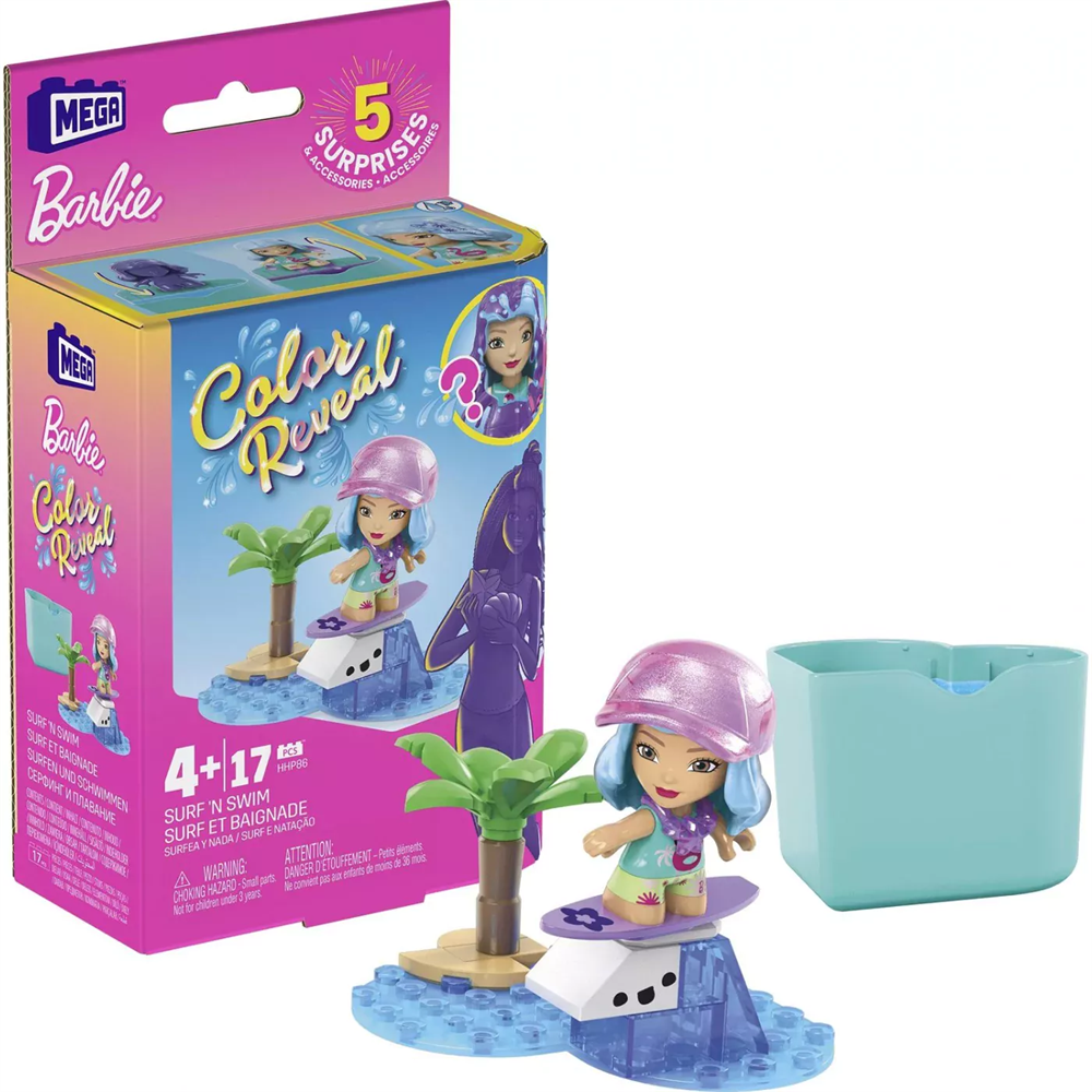 MEGA Barbie Color Reveal Mini Bebekler HHP85-HHP86 Mega HHP86