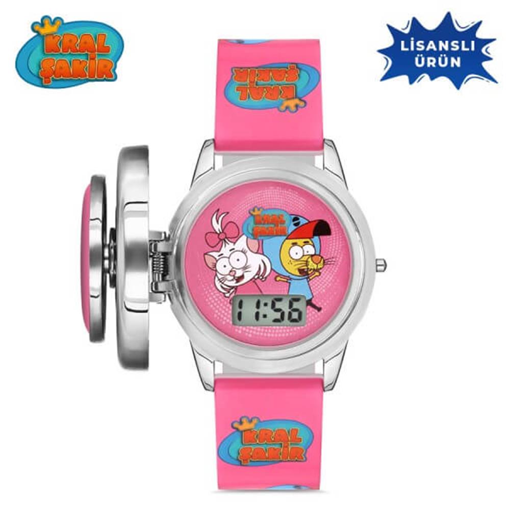 MiniFlak Lisanslı Kral Şakir KS5032-5 Pembe Çocuk Kol Saati MiniFlak KS5032-5