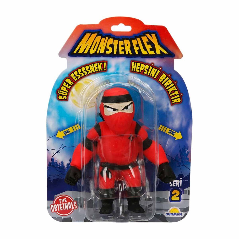Monster Flex Süper Esnek Figür S2 15 Cm - Red Ninja Monster Flex S00089378 RN
