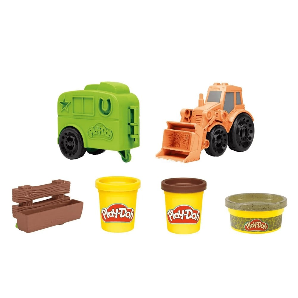 Play-Doh Çalışkan Traktör ve Römork F1012 Play Doh F1012
