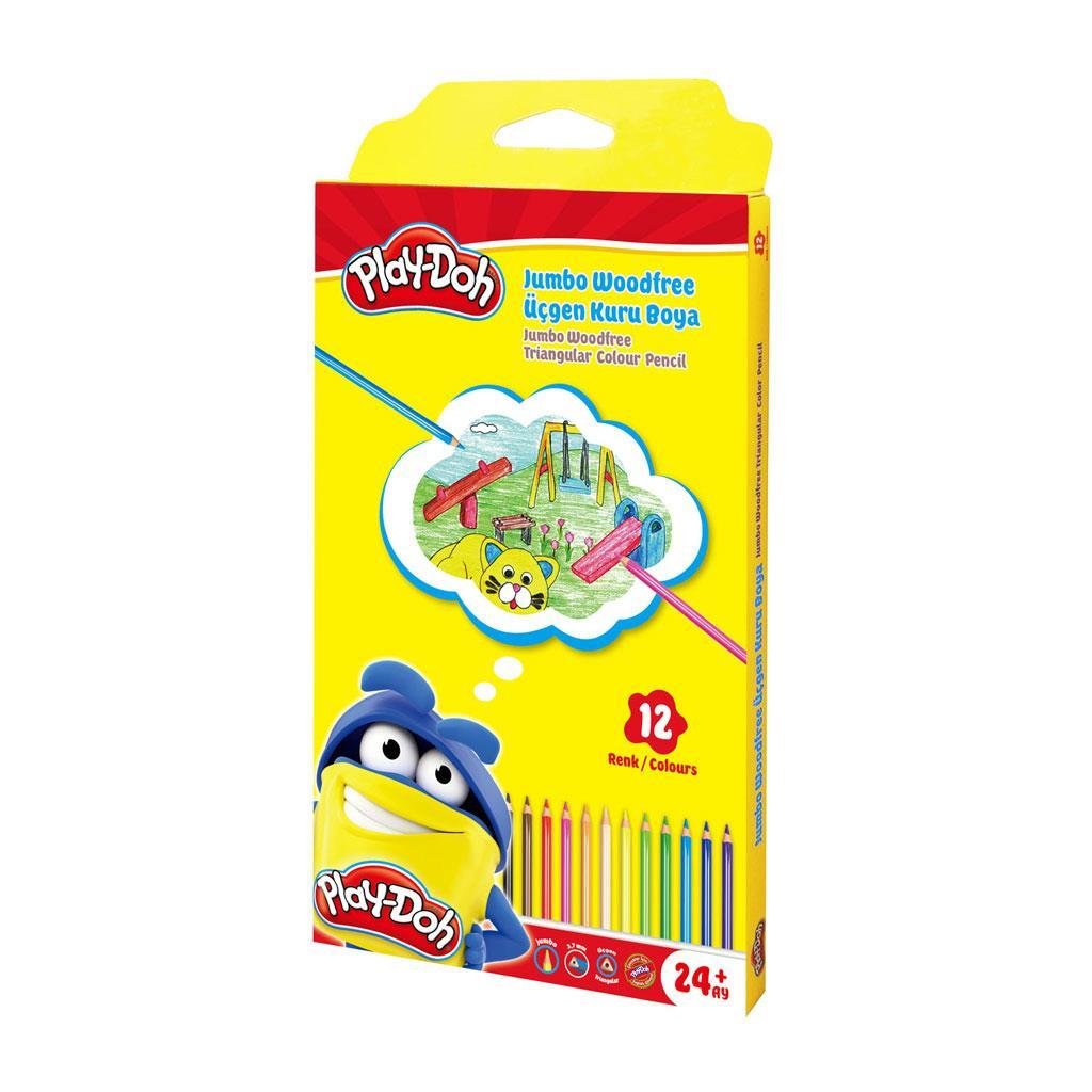 Play Doh Woodfree Jumbo Üçgen Kuruboya 12li KU028 Play Doh KU028
