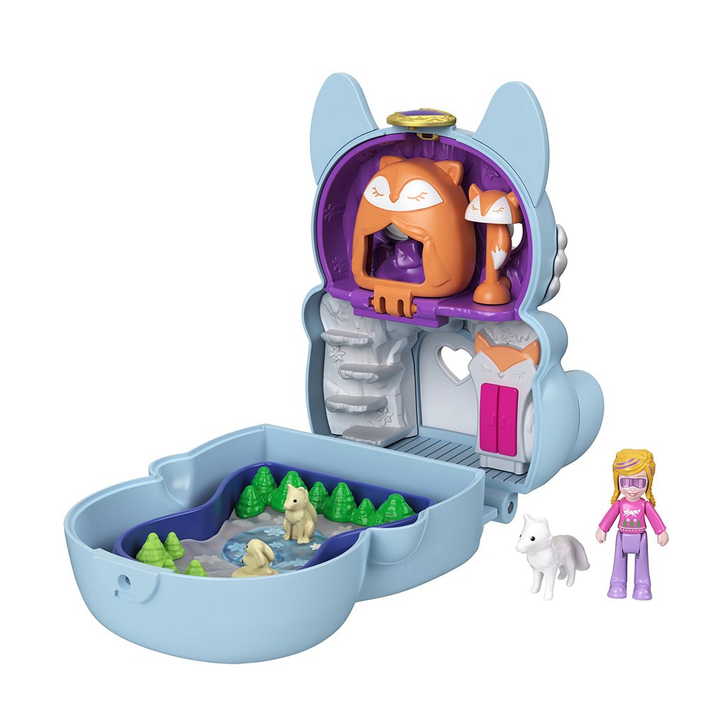 Polly Pocket Çift Taraflı Micro Oyun Setleri Kutup Tilkisi GTM56-GTM57 Polly Pocket GTM57