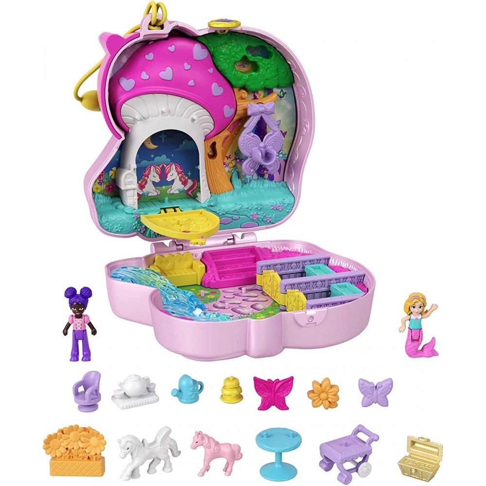 Polly Pocket ve Maceraları Oyun Setleri Unicorn Forest FRY35-HCG20 Polly Pocket HCG20