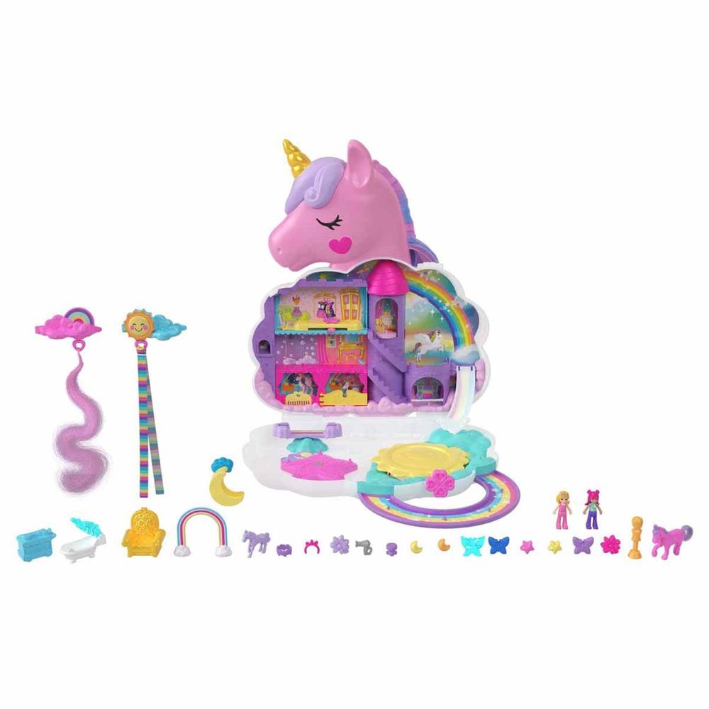 Polly Pocket Tek Boynuzlu Atın Gökkuşağı Salonu HKV51 Polly Pocket HKV51