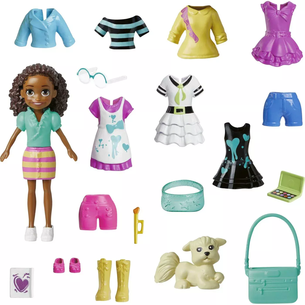 Polly Pocket Farklı Kombin Eğlencesi Oyun Setleri HKV88-HKV91 Polly Pocket HKV91