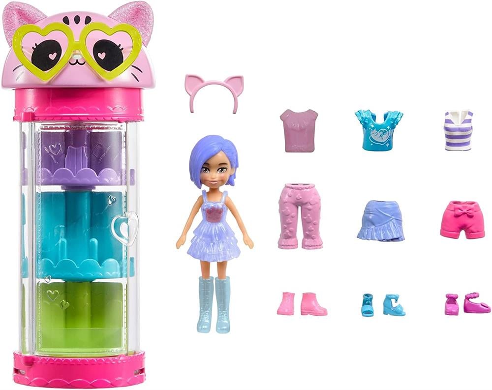 Polly Pocket Moda Eğlencesi Oyun Setleri HKW04-HKW07 Polly Pocket HKW07