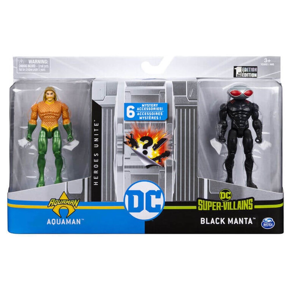 Spin Master Dc Comics Sürpriz Aksesuarlı Figürler Aquaman & Black Manta 20124768 Spin Master 20124768