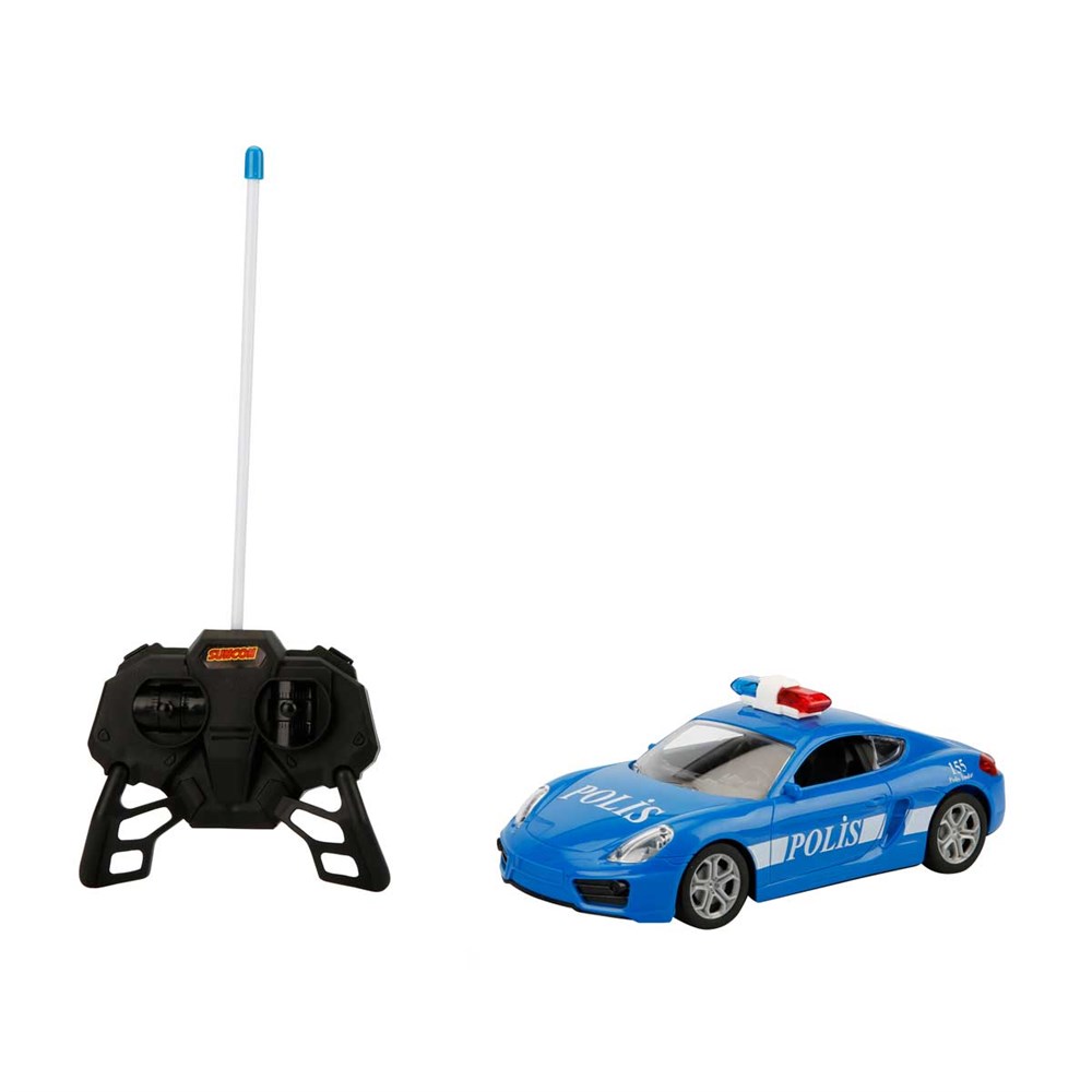 Uzaktan Kumandalı 1:20 USB Şarjlı Işıklı Polis Arabası 20 Cm Sunman S00020355
